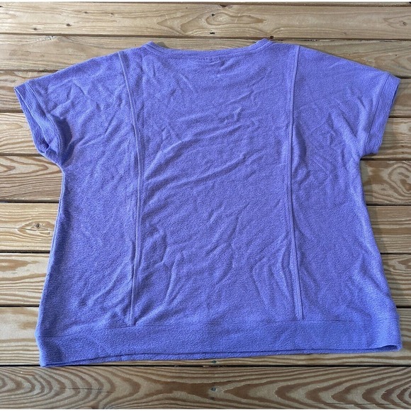 NEW Susan Graver Weekend Textured Crinkle Knit Top Size Large Women’s Lilac - Picture 2 of 7